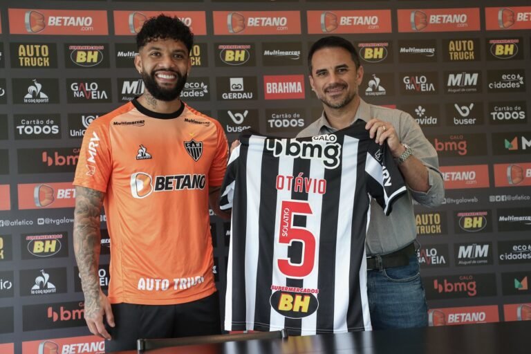 Novo camisa 5 do Atlético, Otávio é apresentado oficialmente