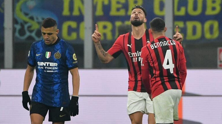 Giroud decide e Milan vence o Derby de virada