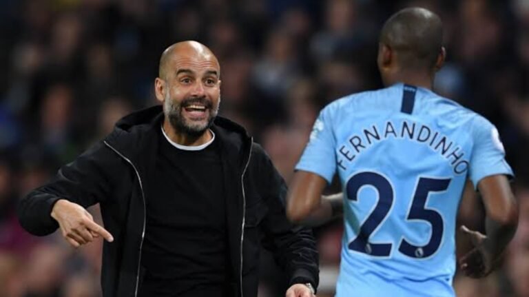 Guardiola exalta mentalidade de Fernandinho no Manchester City: ‘Um jogador incrível’