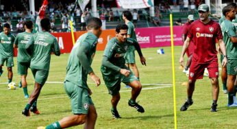 Fluminense encerra preparação para jogo contra o Santos; confira provável escalação