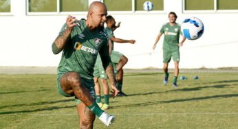 Felipe Melo sente desconforto no joelho direito e desfalcará o Fluminense contra o Atlético-MG