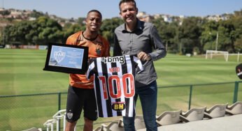 Keno recebe homenagem após chegar a marca de 100 jogos pelo Atlético