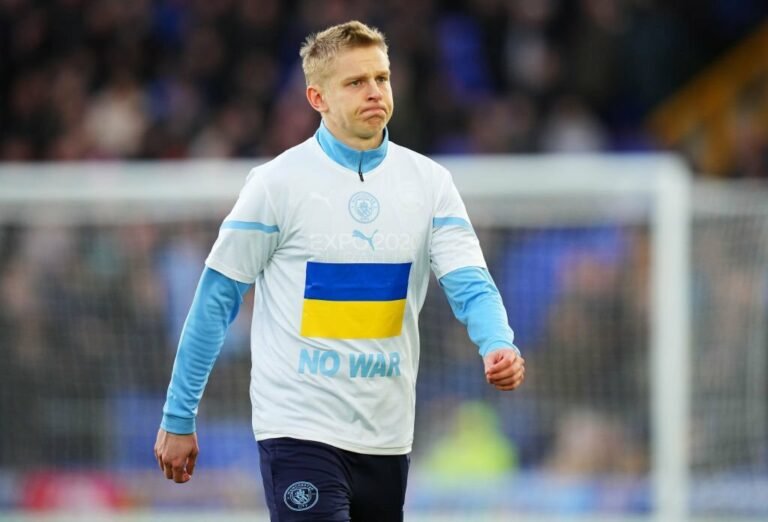 Manchester City impediu Zinchenko de ir para guerra na Ucrânia