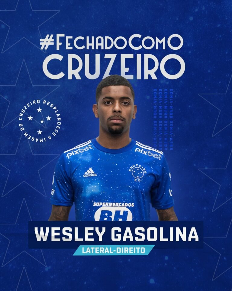 Cruzeiro anuncia a contratação de Wesley Gasolina, ex-Juventus