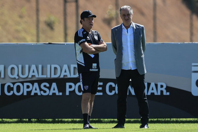 Sérgio Coelho, presidente do Atlético-MG, fala sobre possível permanência de Cuca para 2023