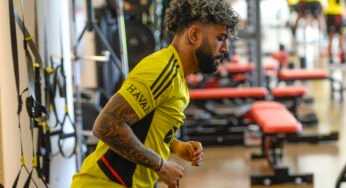 Gabigol sente dores nas costas e fica fora de treinamento