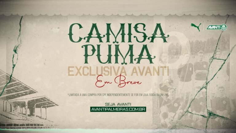 Palmeiras e Puma irão lançar camisa exclusiva para sócio-torcedores do clube