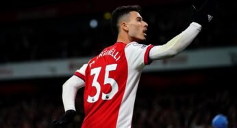 Gabriel Martinelli chega a 100 jogos com a camisa do Arsenal