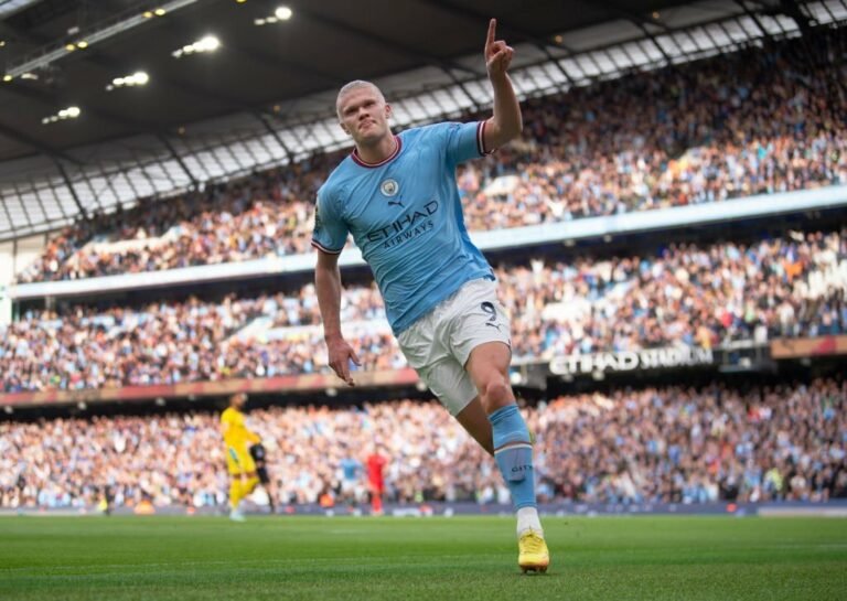 Haaland supera artilheiro do Manchester City na Premier League da última temporada