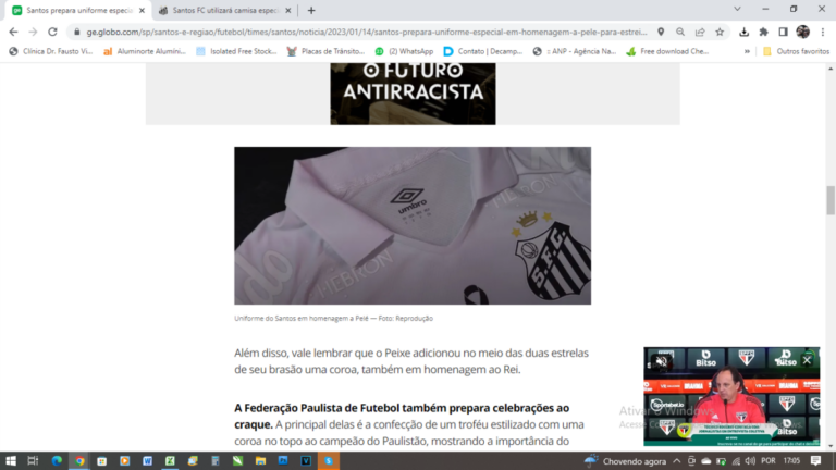 Veja as homenagens que o Santos fará homenagens a Pelé na estreia do Paulista