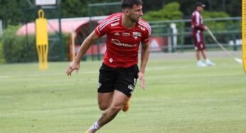 Fora contra o Santo André, Calleri se reapresenta e treina com reservas