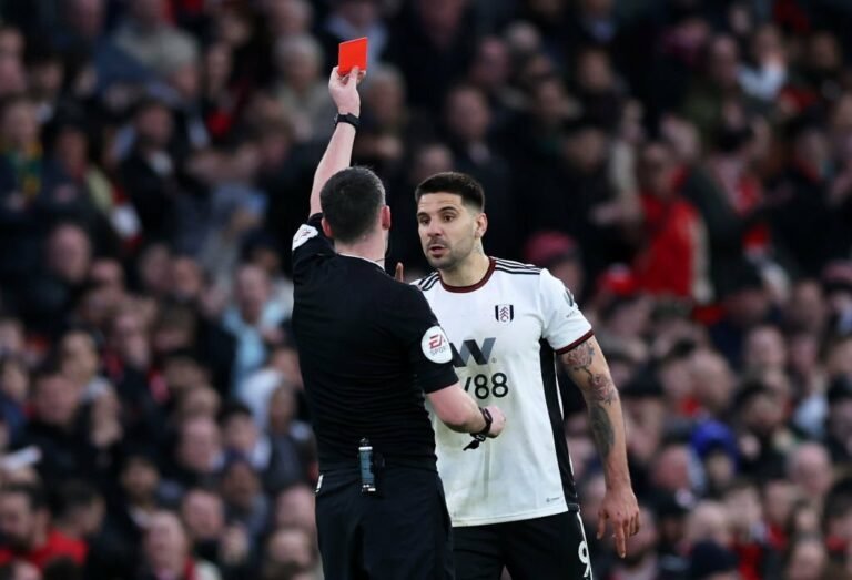Mitrovic, do Fulham, é suspenso por oito jogos após empurrar juiz