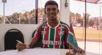 Promessa do Fluminense assina primeiro contrato profissional