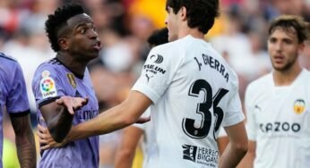 Valencia se posiciona contra ofensas racistas sofridas por Vinícius Junior