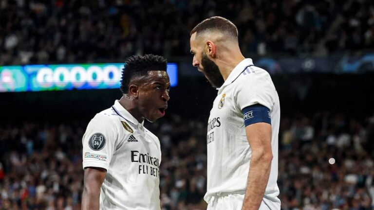 Vinícius Junior elogia Benzema em suas redes sociais