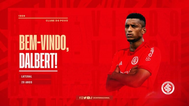 Internacional anuncia a contratação do lateral-esquerdo Dalbert