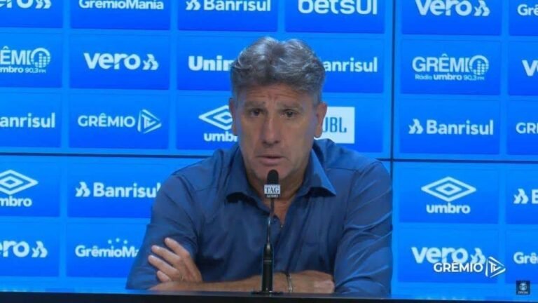 Renato Portaluppi justifica derrota do Grêmio: “A chuva atrapalhou os trabalhos da semana”