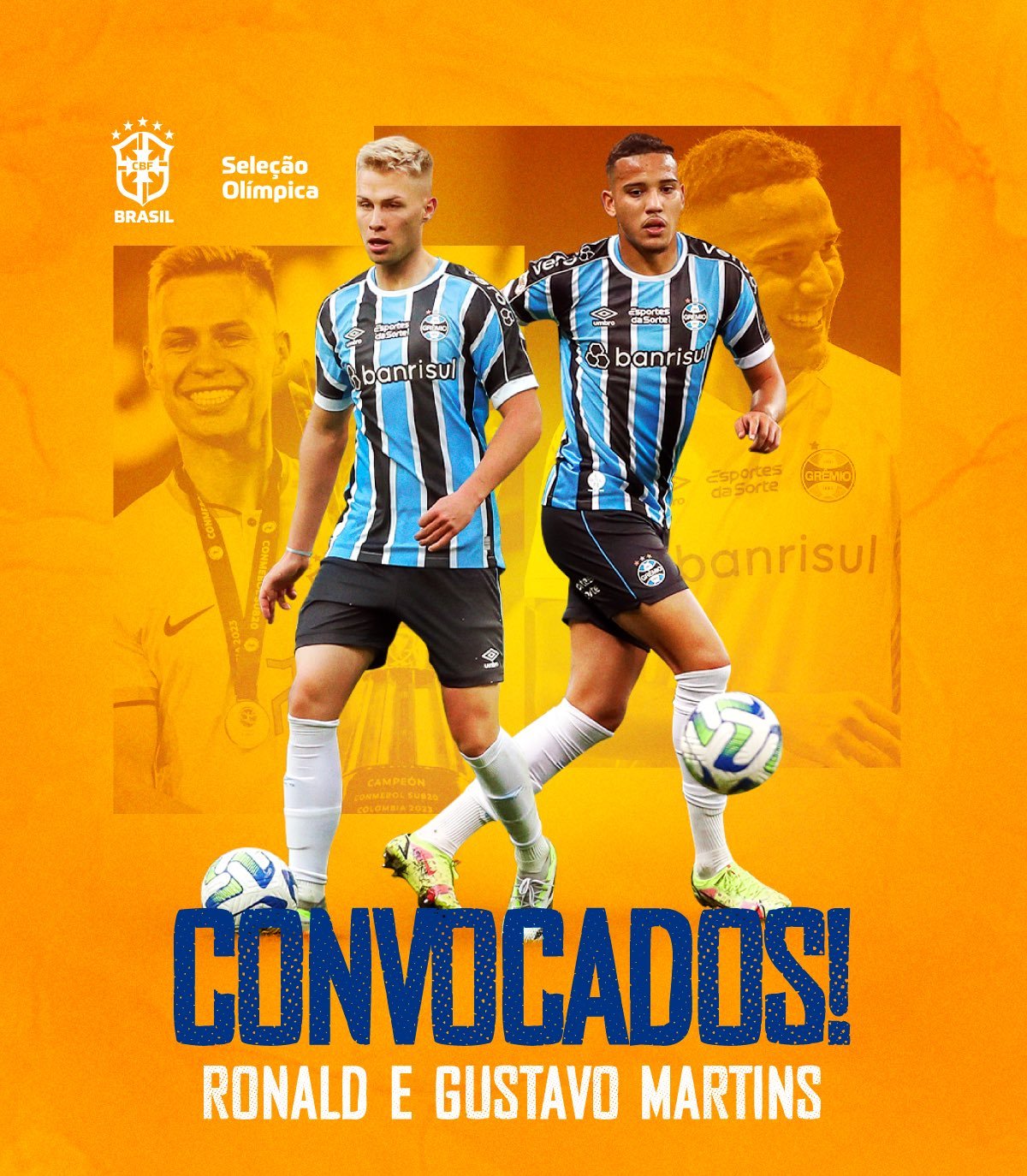Dois jogadores do Grêmio são convocados pela Seleção Brasileira para a disputa do Pan-Americano