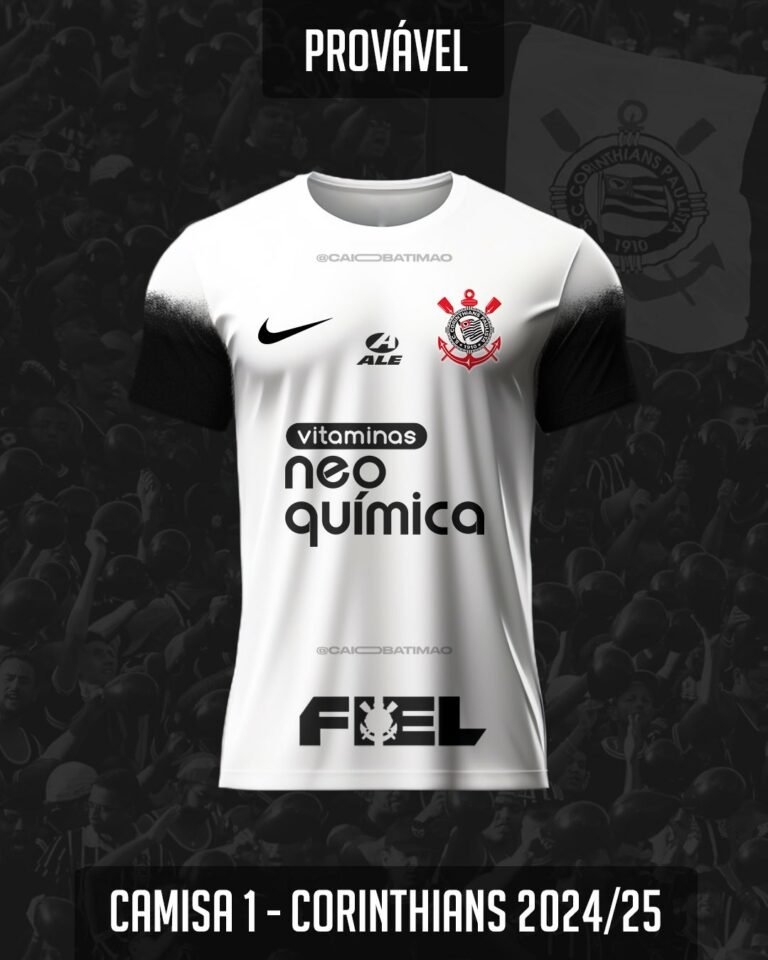 Jornalista divulga provável nova camisa do Corinthians para 2024; confira o modelo