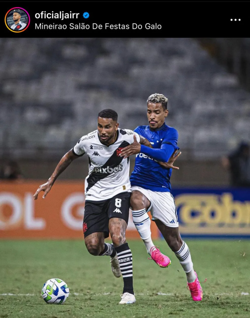 Ex-Atlético-MG, Jair provoca Cruzeiro após jogo contra o Vasco: “Salão de festas do Galo”